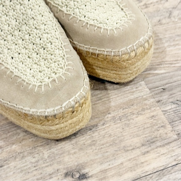 Zara Tan Crochet Platform Mule Espadrille Slip on, Size 8.5 - Picture 7 of 12
